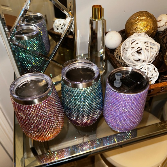 Custom Made Wine Rhinestone Tumbler Cups 🔥 - Picture 3 of 6